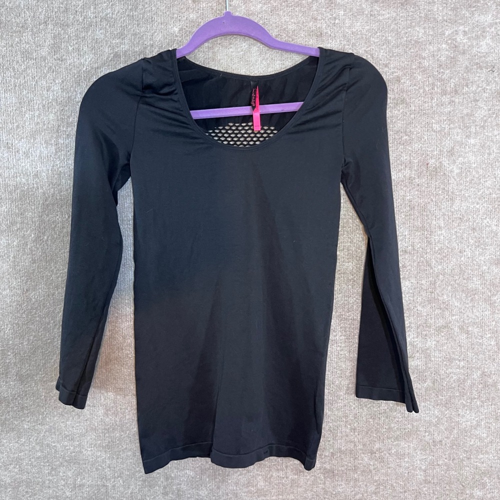 Seven Til Midnight Skull Mesh Back Top Women OS Black Goth Emo Alt Indy Festival